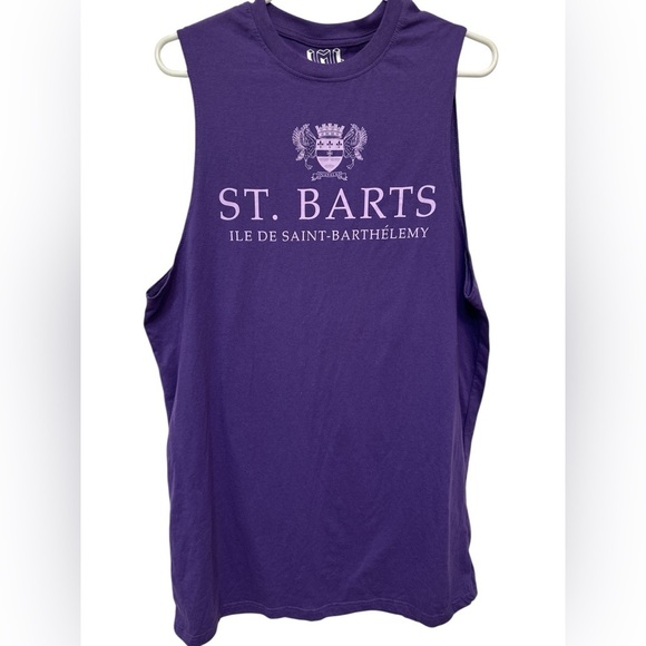 Isaac Morris Dress Purple St Barts Beach Sleeveless Tank - Picture 1 of 6